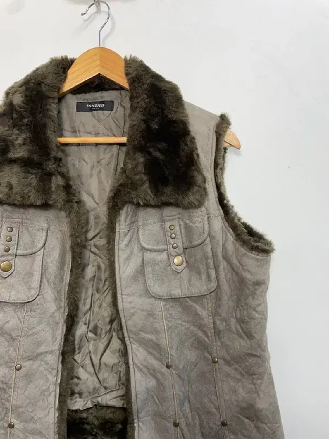 jpn 우먼 아크릴퍼 베스트 조끼 베스트 상품이미지4