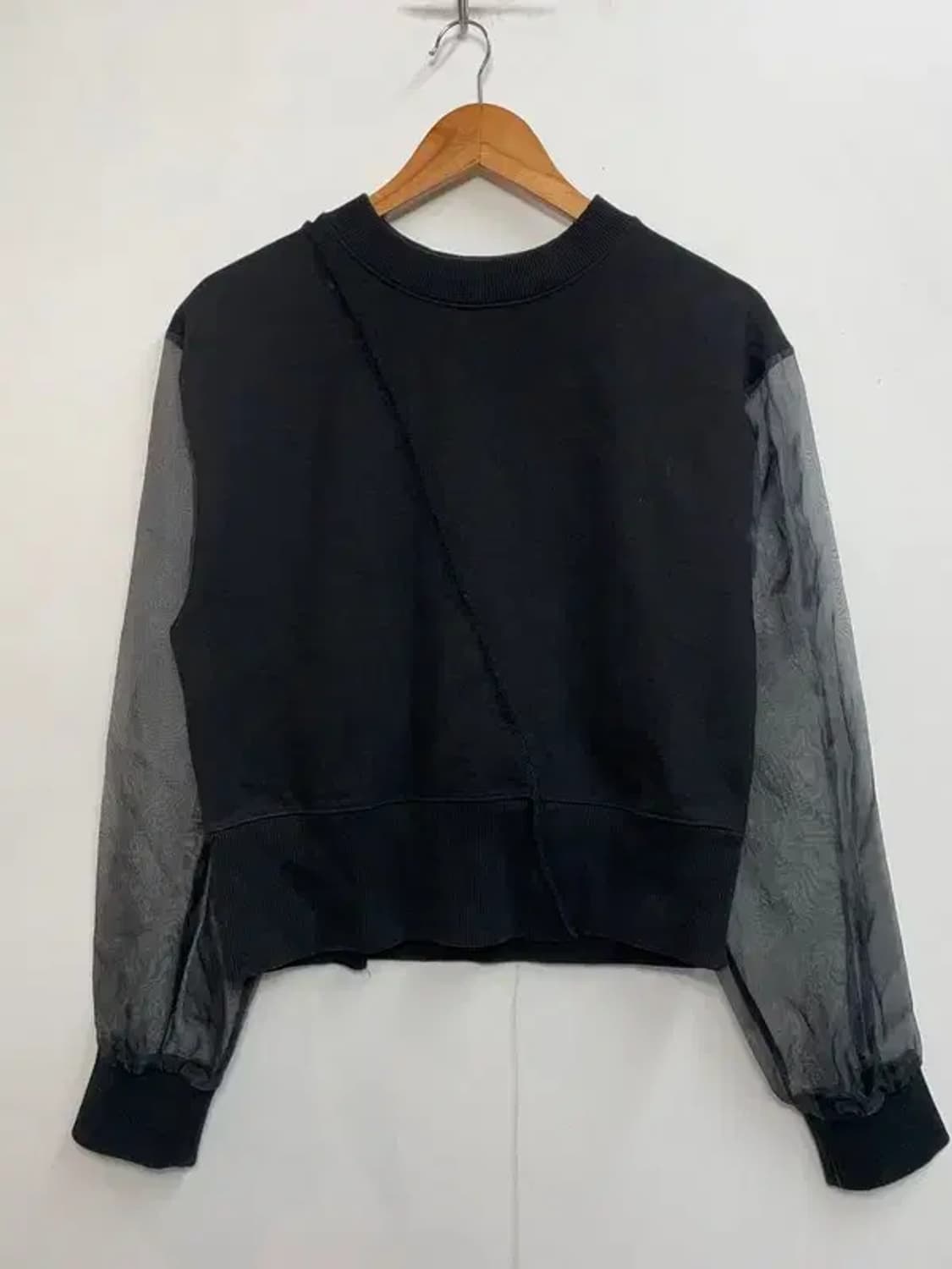 프리 여자 시스루 스웨트 셔츠 오버핏 맨투맨 상품이미지2