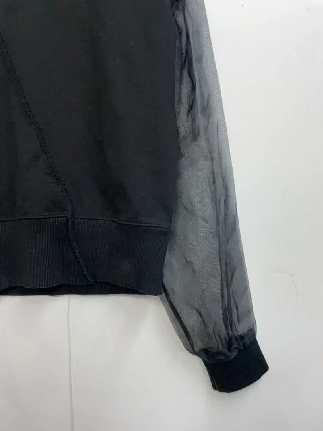 프리 여자 시스루 스웨트 셔츠 오버핏 맨투맨 상품이미지3