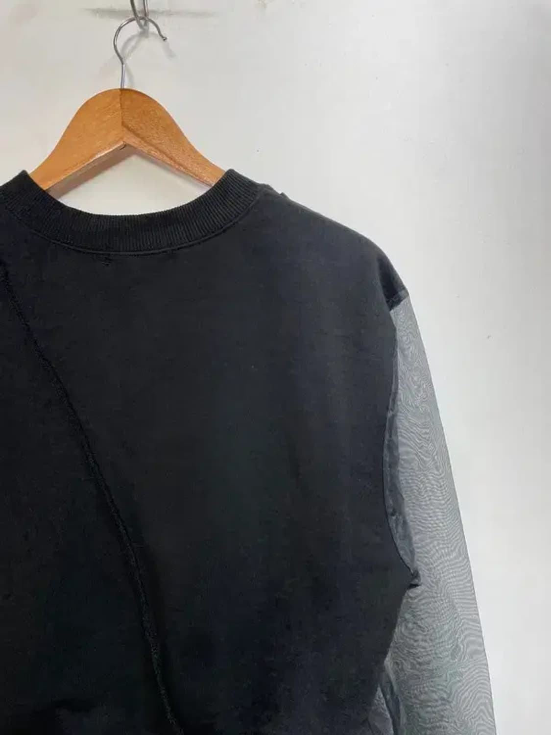 프리 여자 시스루 스웨트 셔츠 오버핏 맨투맨 상품이미지8