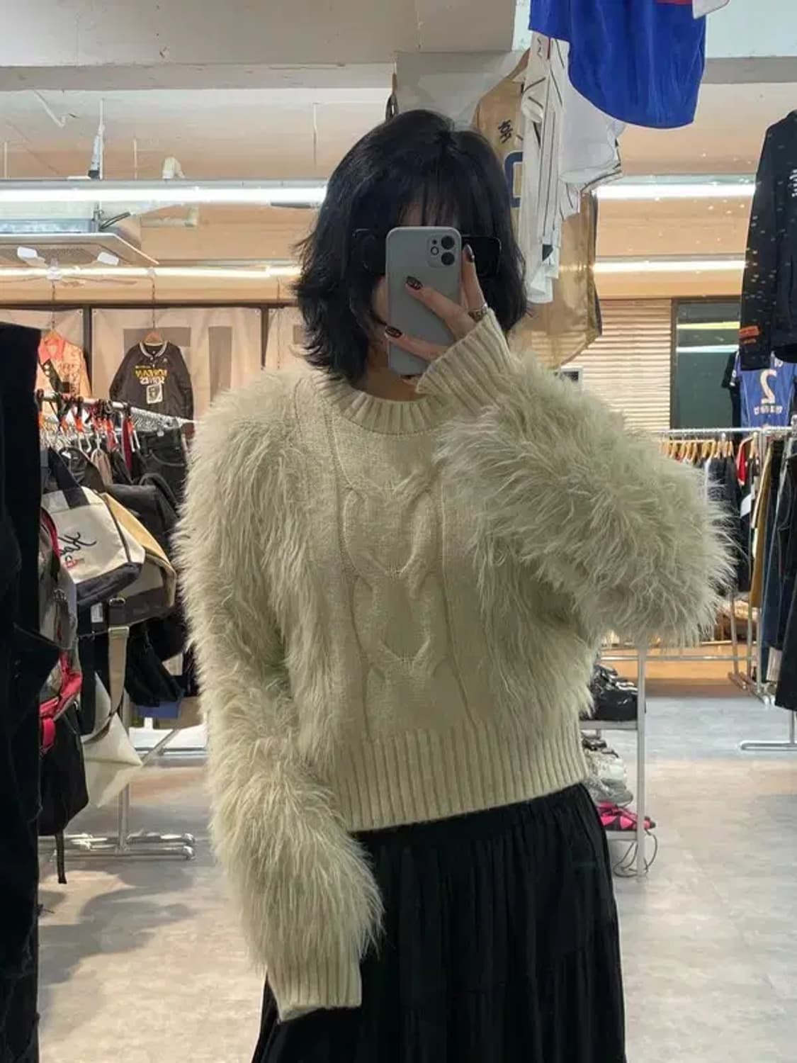 프리 여자 페이크퍼 우먼 부들부들퍼 맨투맨 상품이미지1