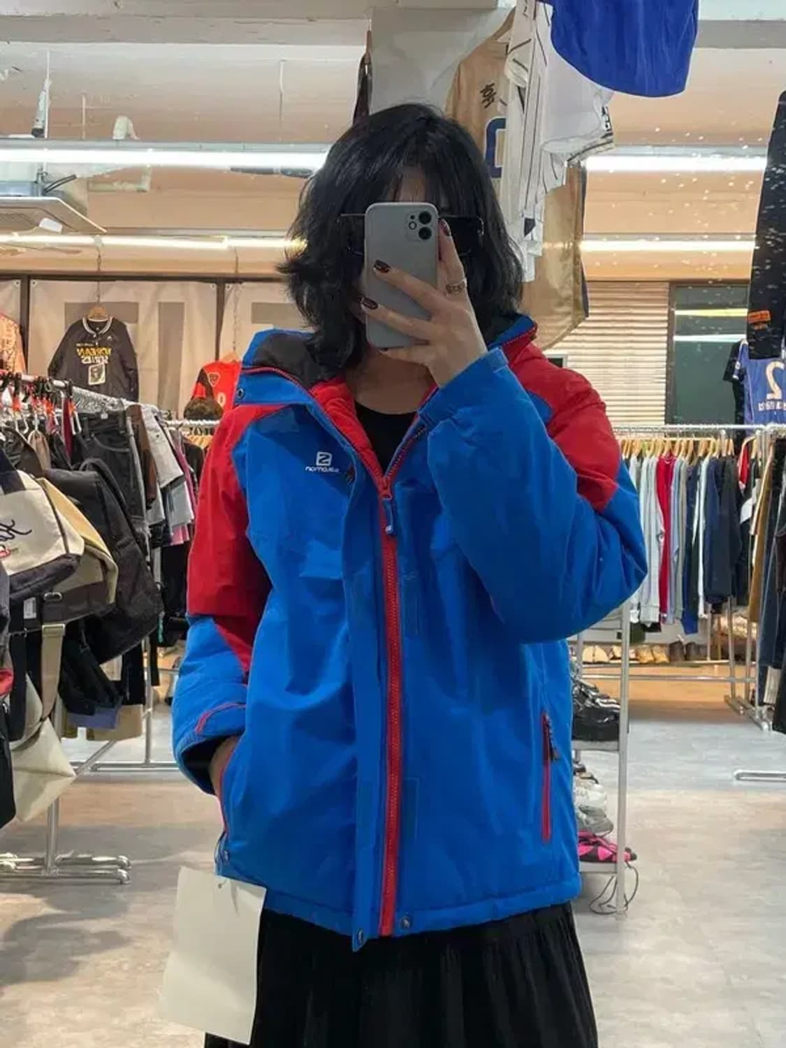 새상품 12y 살로몬 바람막이 자켓 라지 여성 아동 내피있음 상품이미지1