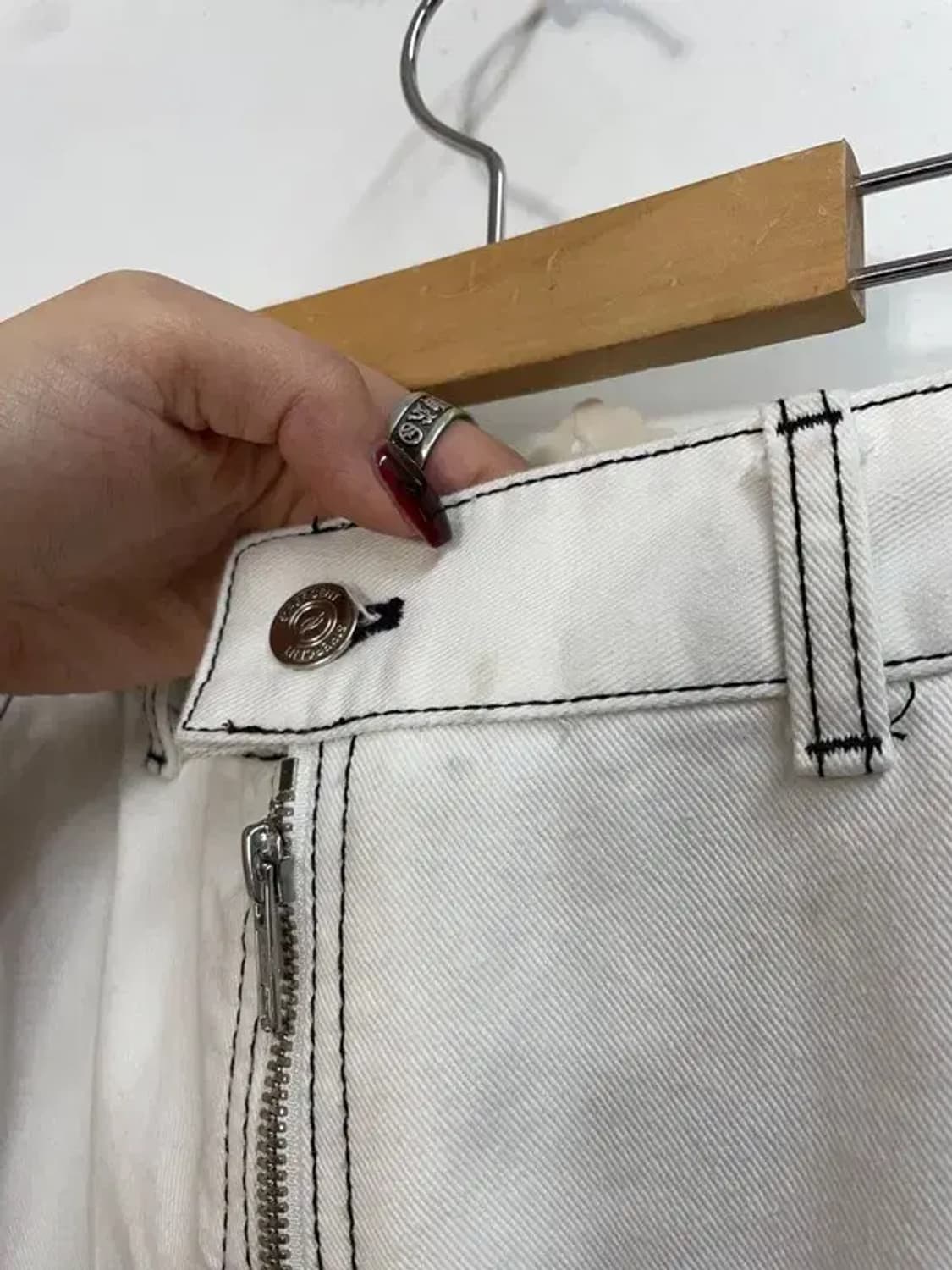 XL 51퍼센트 터널 라이닝 트라우저 데님 화이트 상품이미지5