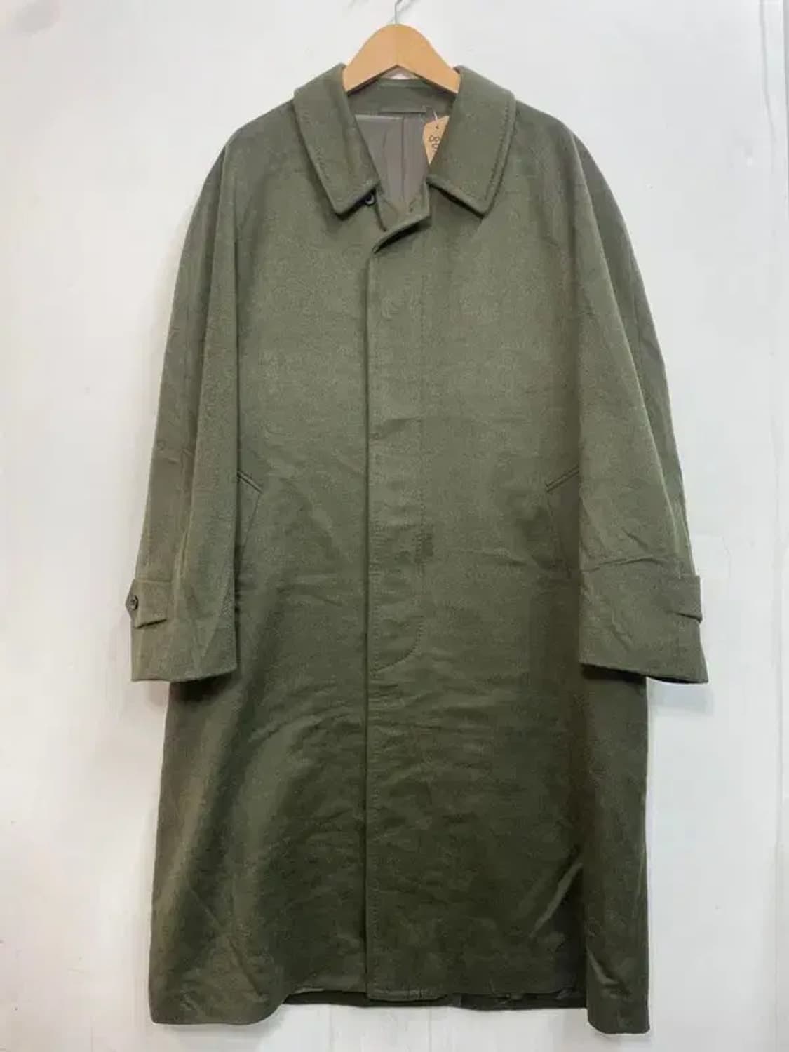 라지 남여공용 L&B 캐시미어 롱 코트 카키 상품이미지2