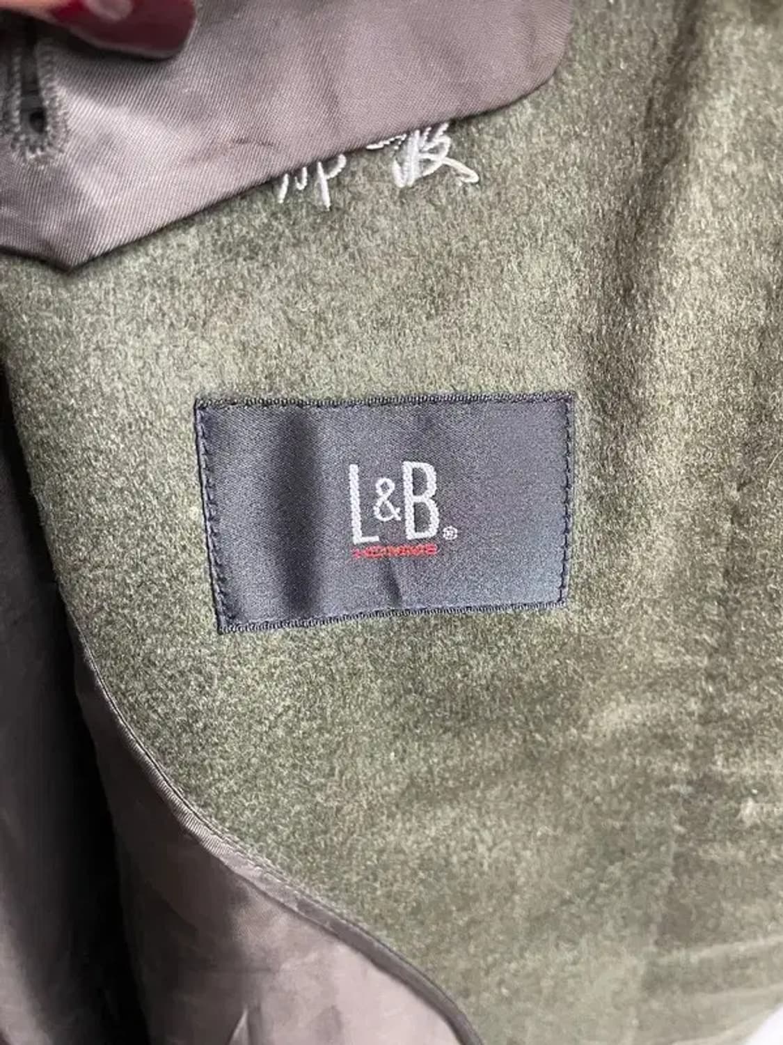 라지 남여공용 L&B 캐시미어 롱 코트 카키 상품이미지6