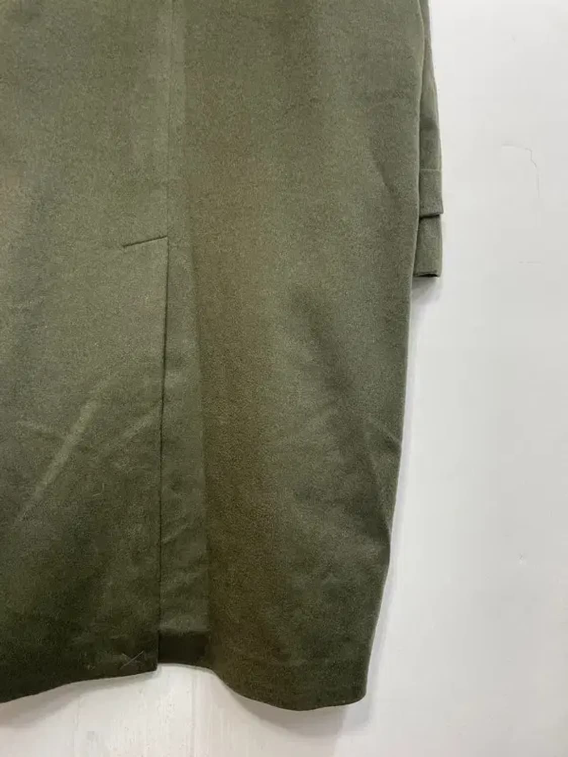 라지 남여공용 L&B 캐시미어 롱 코트 카키 상품이미지9