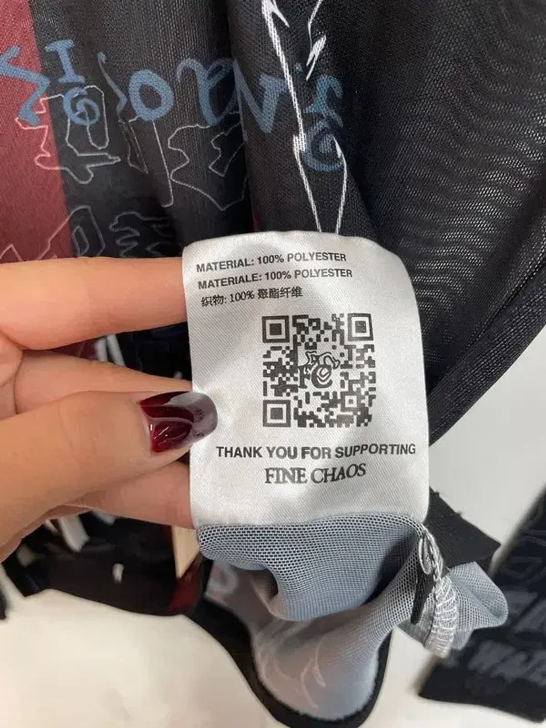 새상품 미디움 FINE CHAOS 매쉬 탑 블랙 상품이미지9