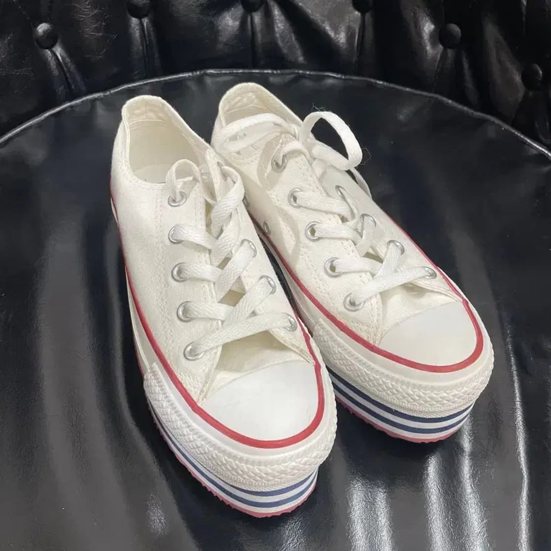 225 컨버스 올스타 청키라인 OX 화이트 스니커즈 상품이미지1