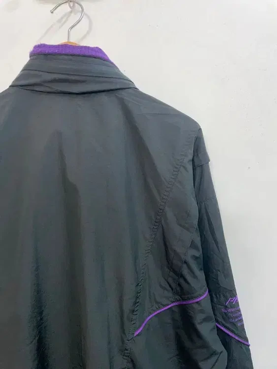 미디움 90s 올드스쿨 아카이브 챔피온 봄버 나일론 자켓 블랙 상품이미지10