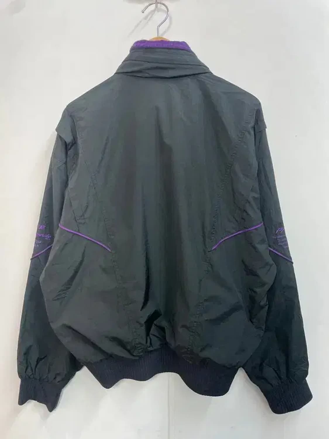 미디움 90s 올드스쿨 아카이브 챔피온 봄버 나일론 자켓 블랙 상품이미지8