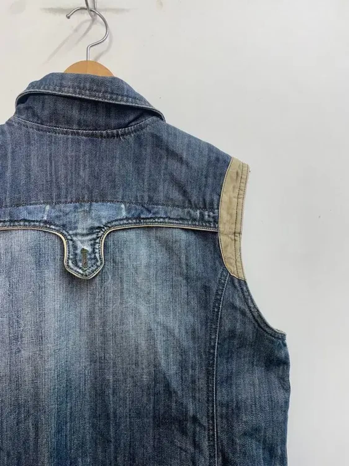 165 청 포켓 데님 베스트 조끼 빈티지 상품이미지10
