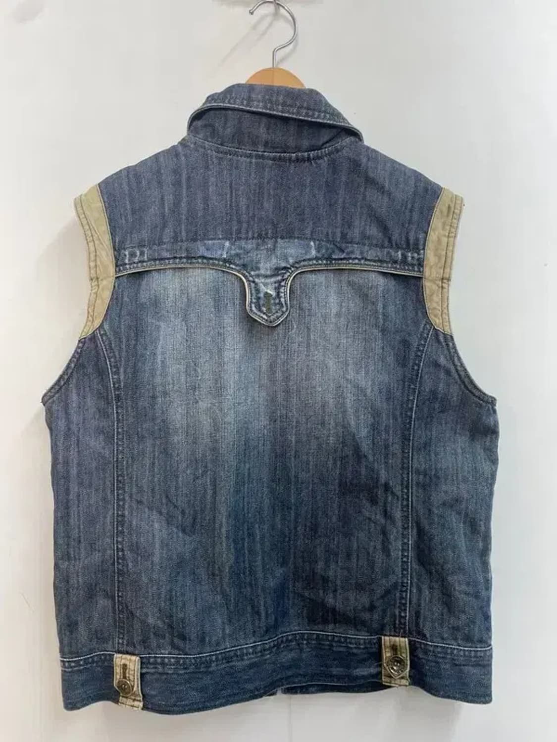 165 청 포켓 데님 베스트 조끼 빈티지 상품이미지8