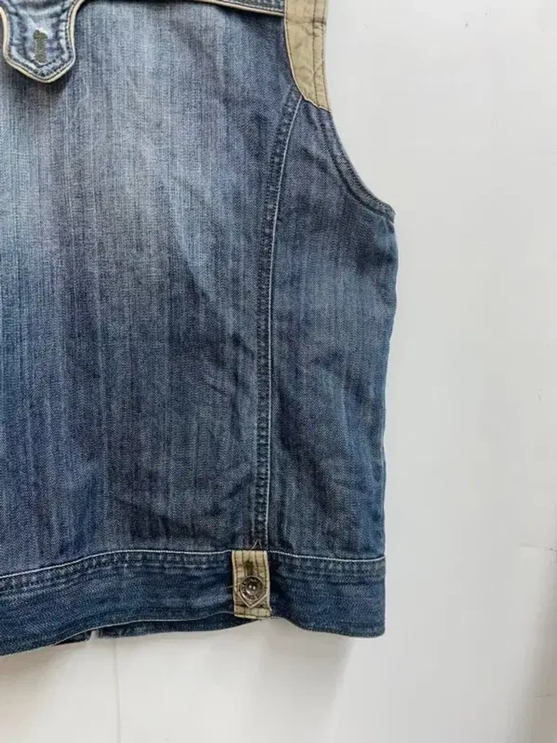 165 청 포켓 데님 베스트 조끼 빈티지 상품이미지9