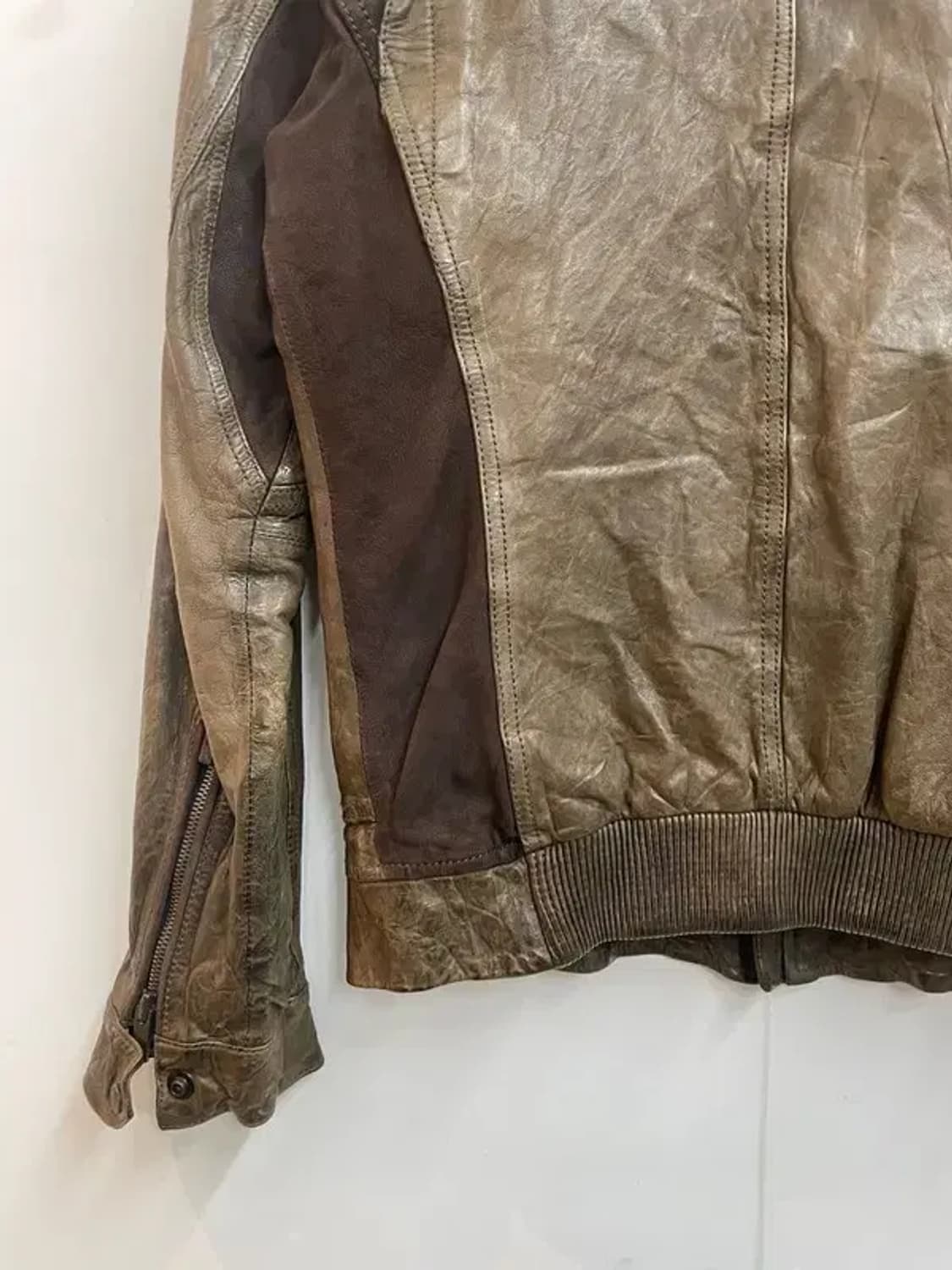 95 솔리드옴므 양가죽 올드 레더 가죽점퍼 상품이미지10