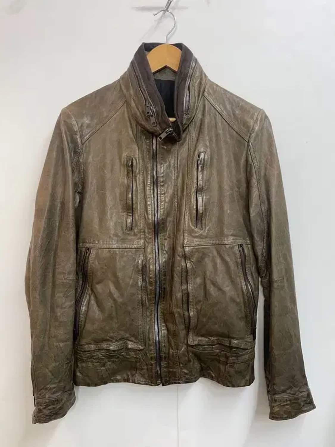 95 솔리드옴므 양가죽 올드 레더 가죽점퍼 상품이미지2