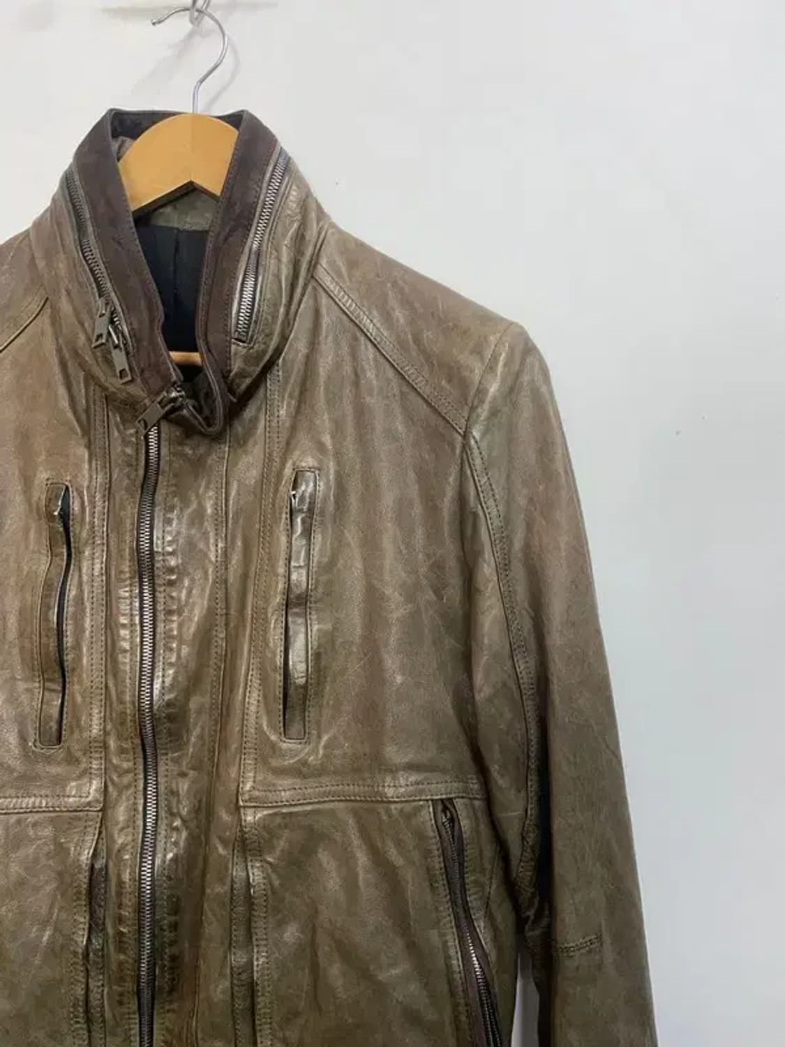 95 솔리드옴므 양가죽 올드 레더 가죽점퍼 상품이미지4