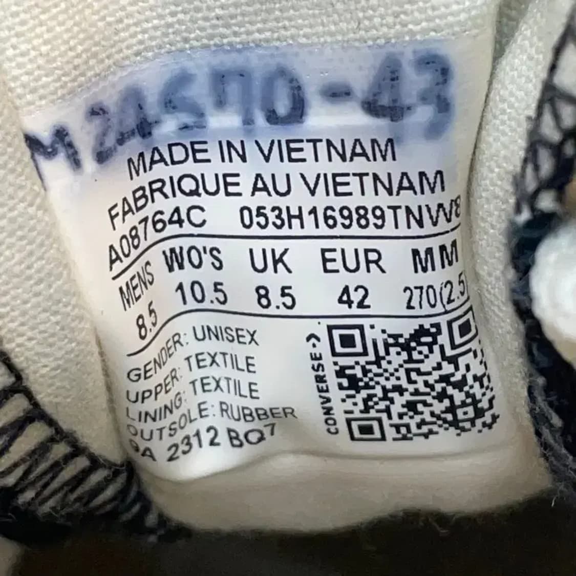 270 컨버스 척70 에글렛 블랙 하이탑 스니커즈 상품이미지6