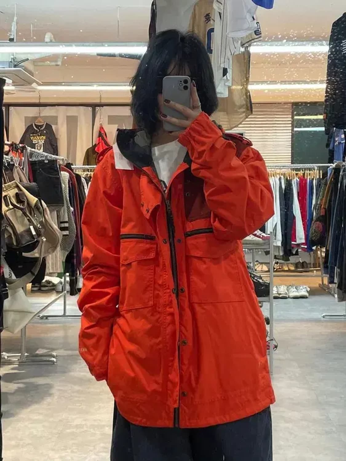 새상품 모터사이클 레드 자켓 바람막이 윈드러너 상품이미지1