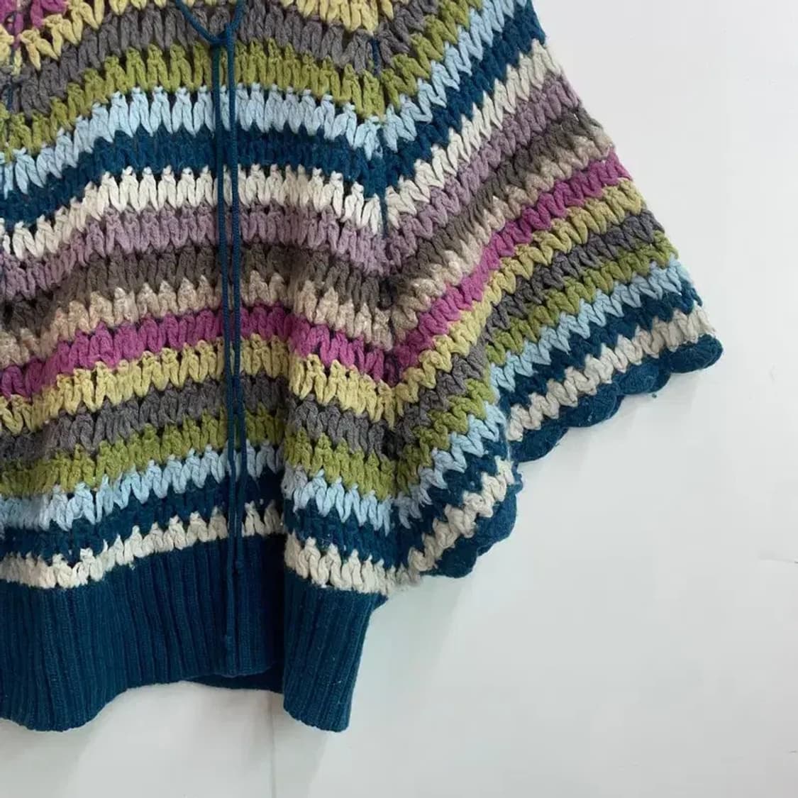 38 여자 터틀넥 빈티지 니트 망토 풀오버 상품이미지3