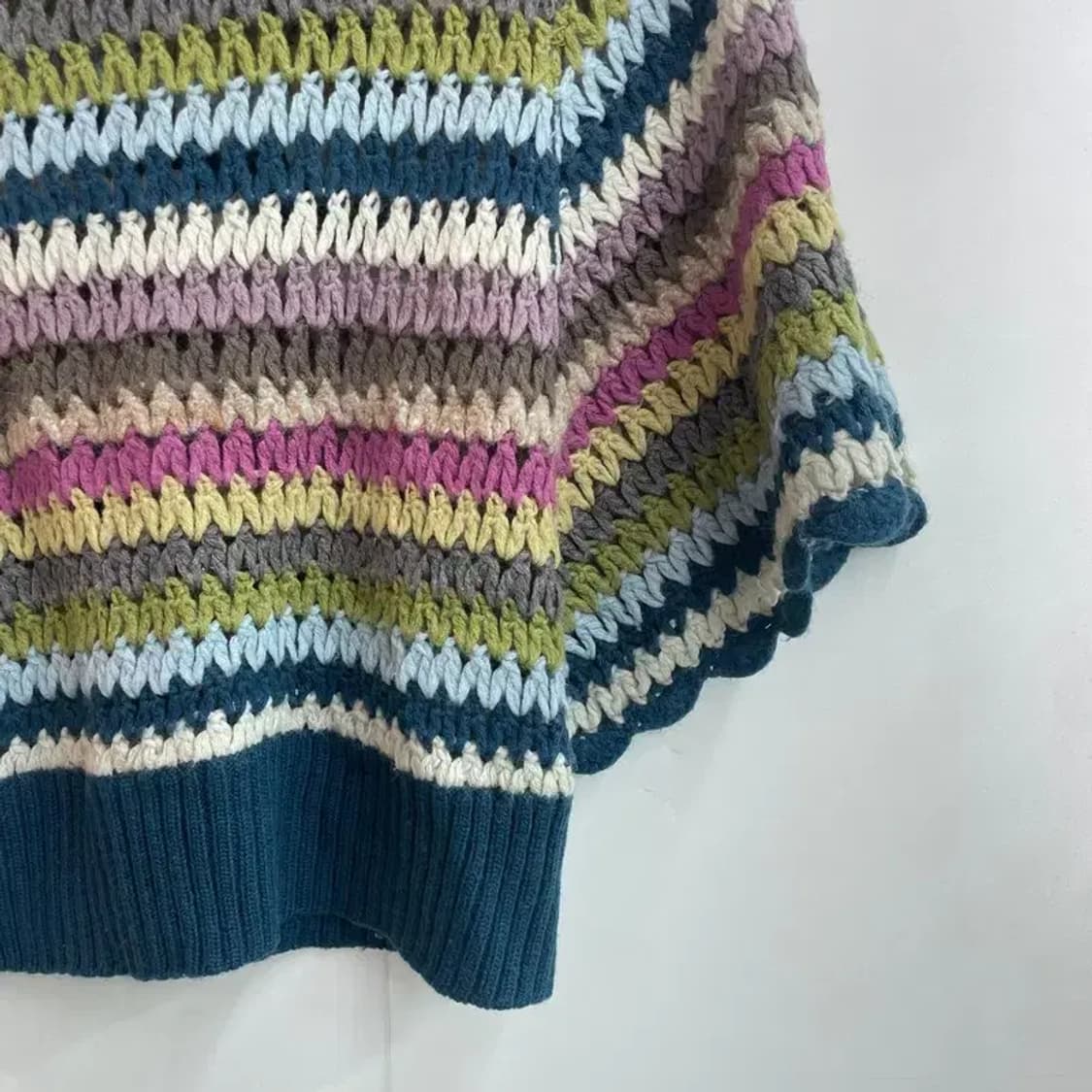 38 여자 터틀넥 빈티지 니트 망토 풀오버 상품이미지8