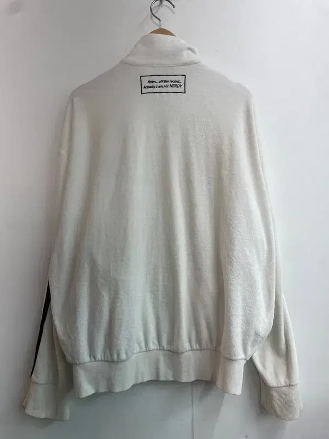 미디움 널디 NERDY 벨벳 트랙탑 집업 화이트 상품이미지10