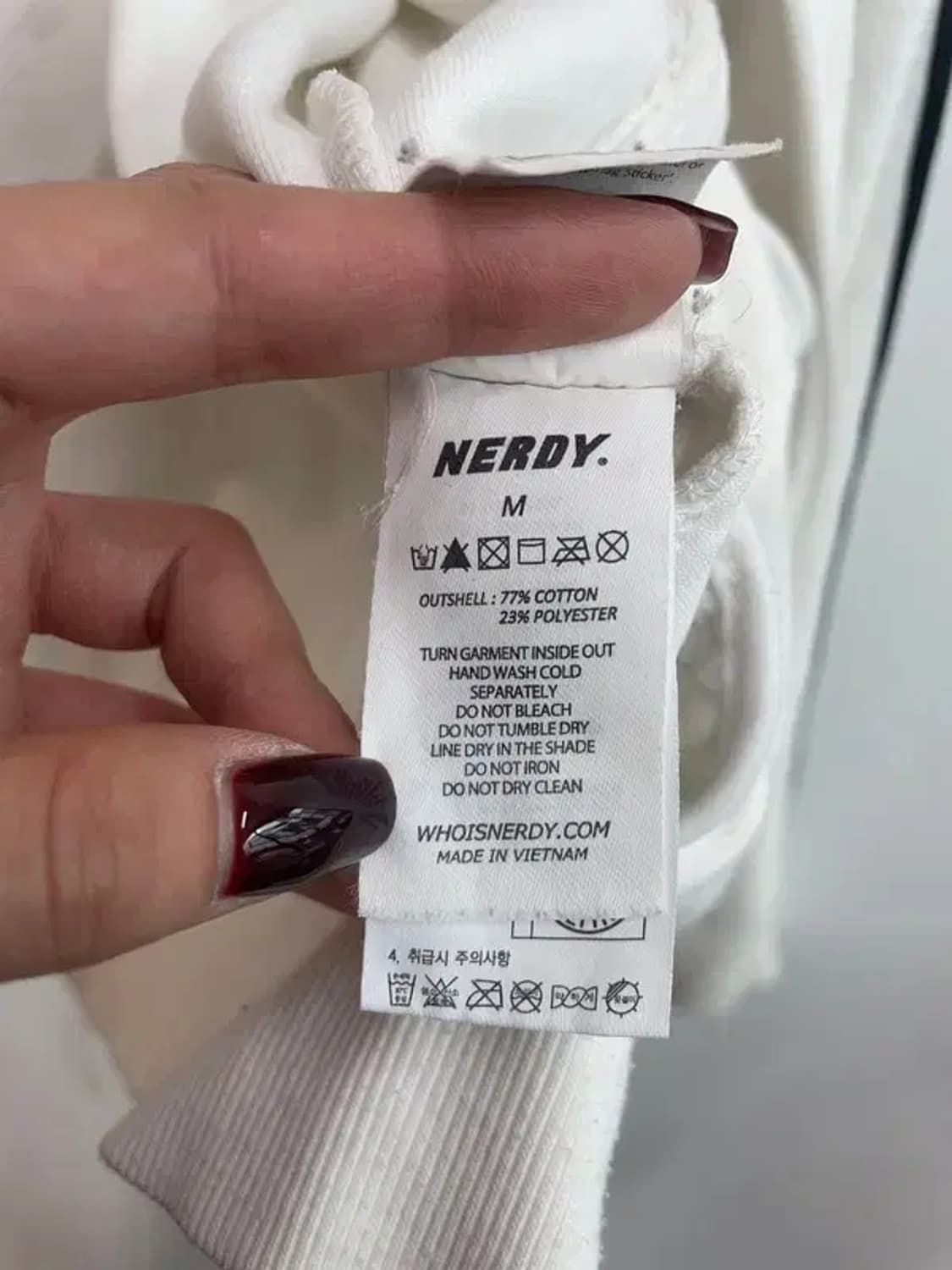 미디움 널디 NERDY 벨벳 트랙탑 집업 화이트 상품이미지9