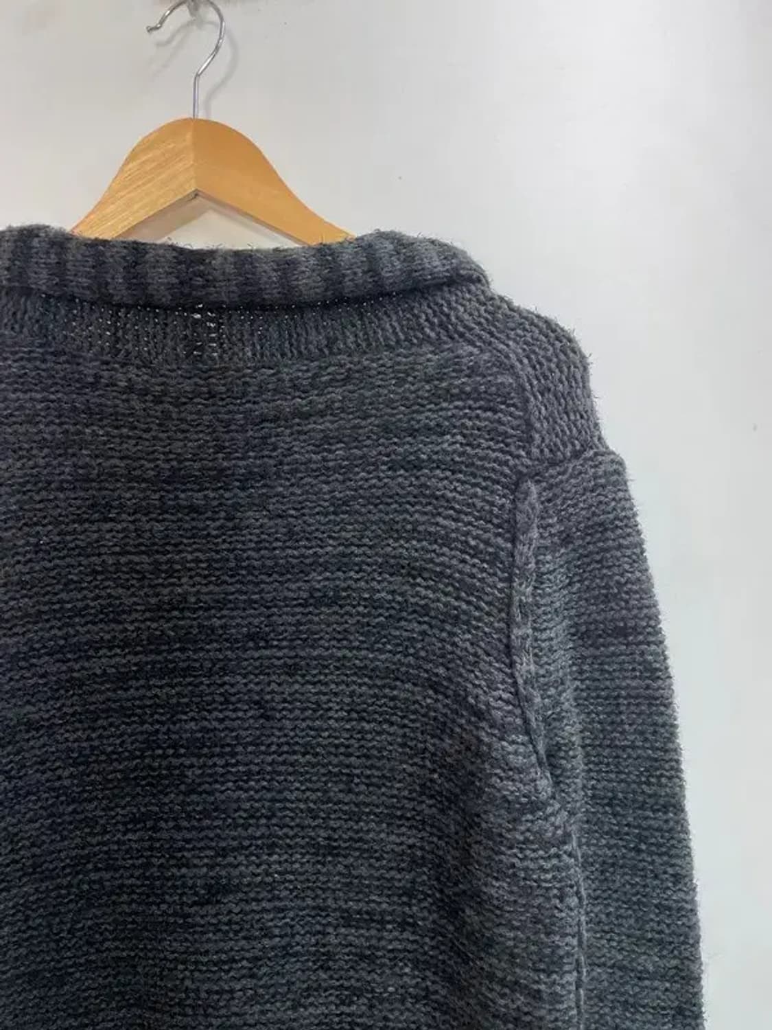 임페리얼 블랙라벨 JPN 차콜 그레이 숄 칼라 니트 가디건 상품이미지10