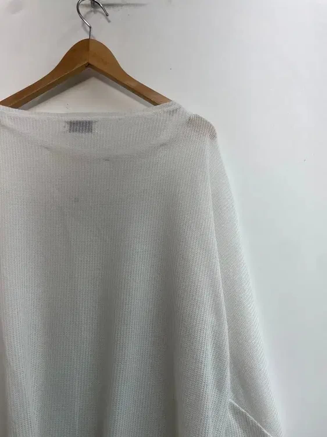 XL 에이시넥틱스 오버핏 여자 시스루 니트 화이트 상품이미지10