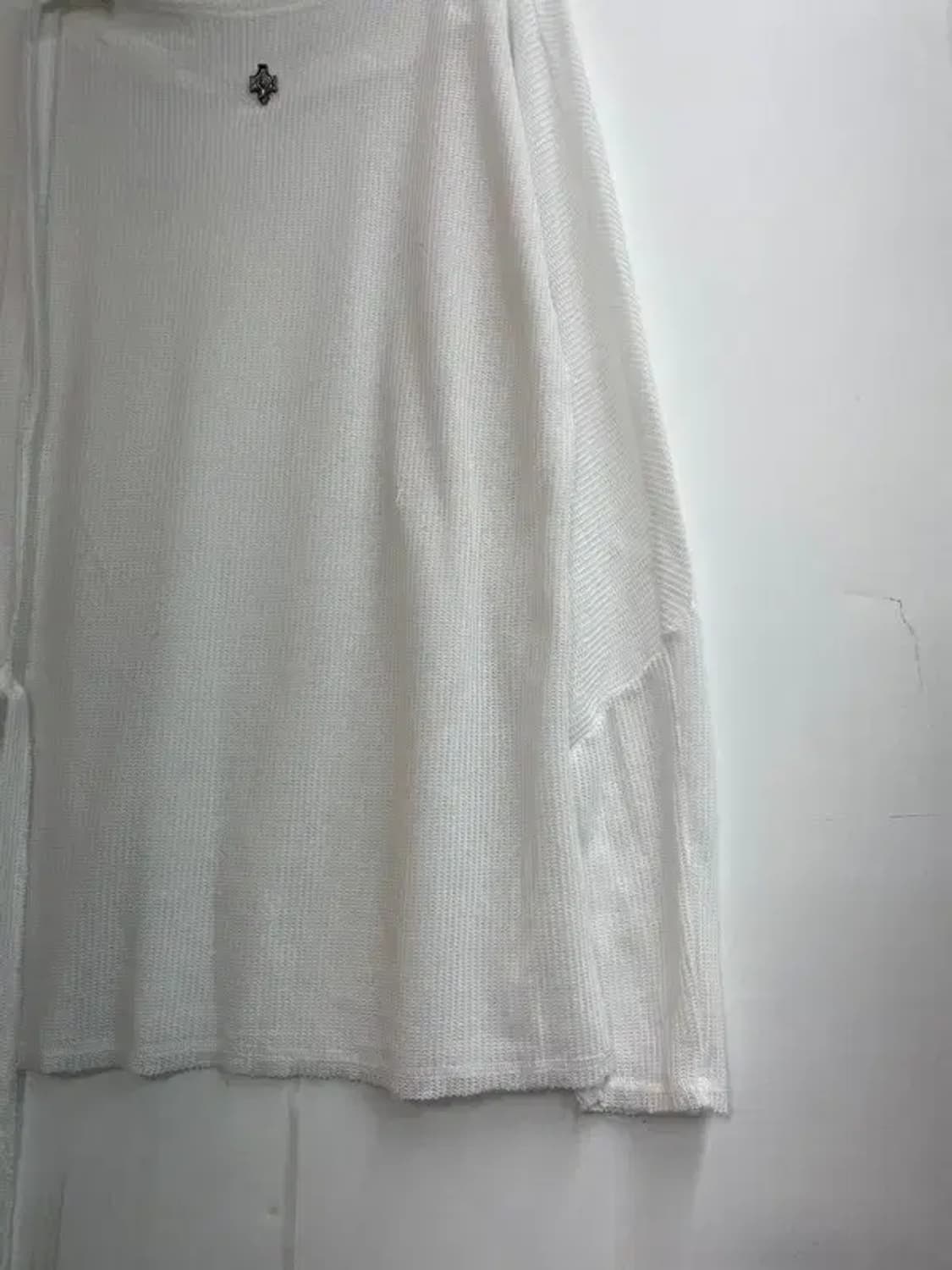 XL 에이시넥틱스 오버핏 여자 시스루 니트 화이트 상품이미지3