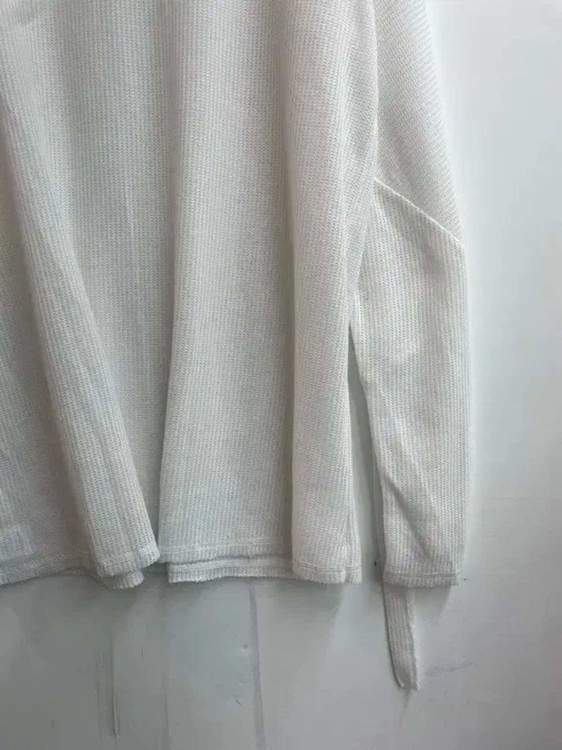 XL 에이시넥틱스 오버핏 여자 시스루 니트 화이트 상품이미지9