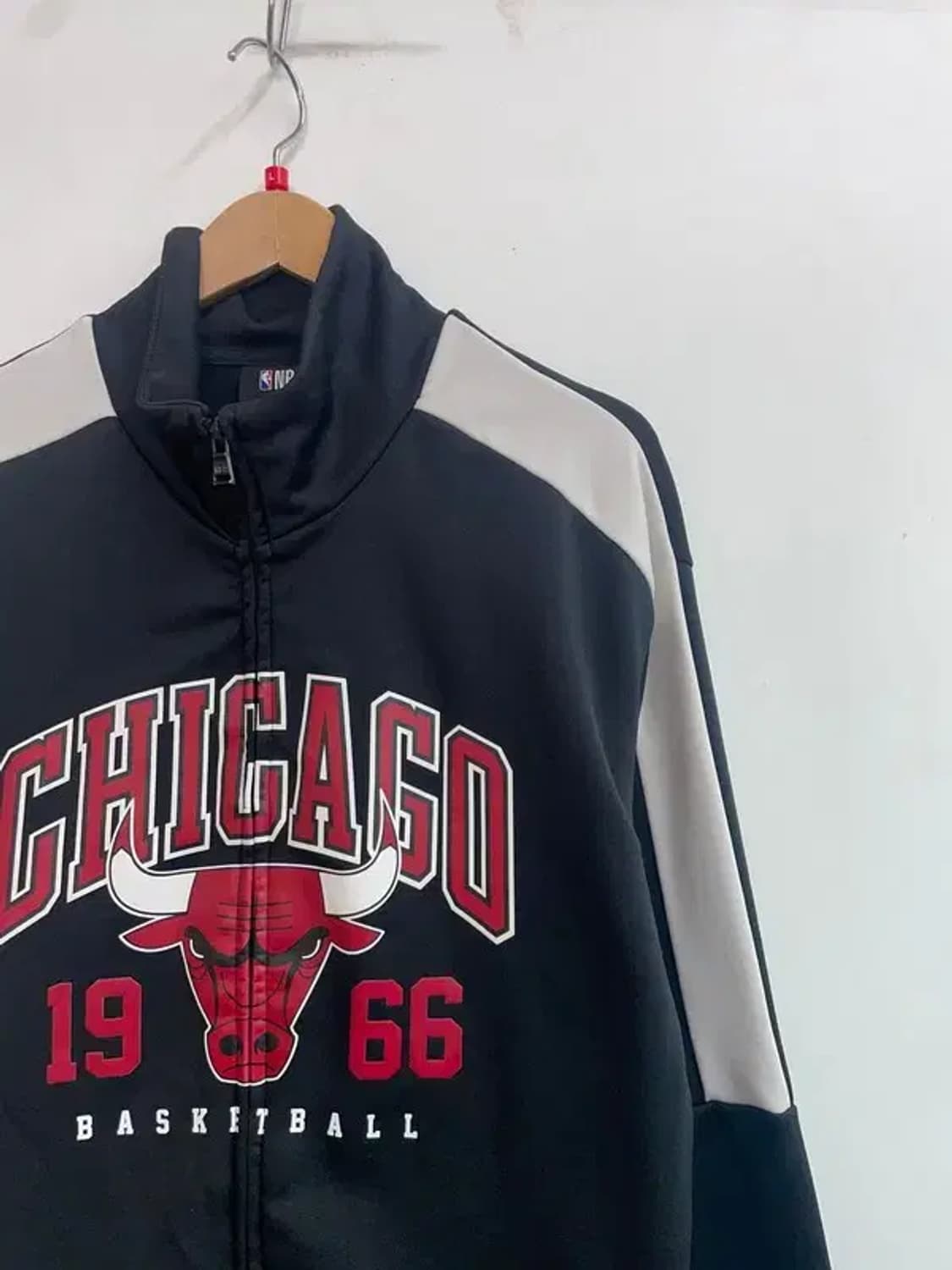 라지 NBA 시카고 불스 라글란 배색 트랙탑 트레이닝 집업 상품이미지4