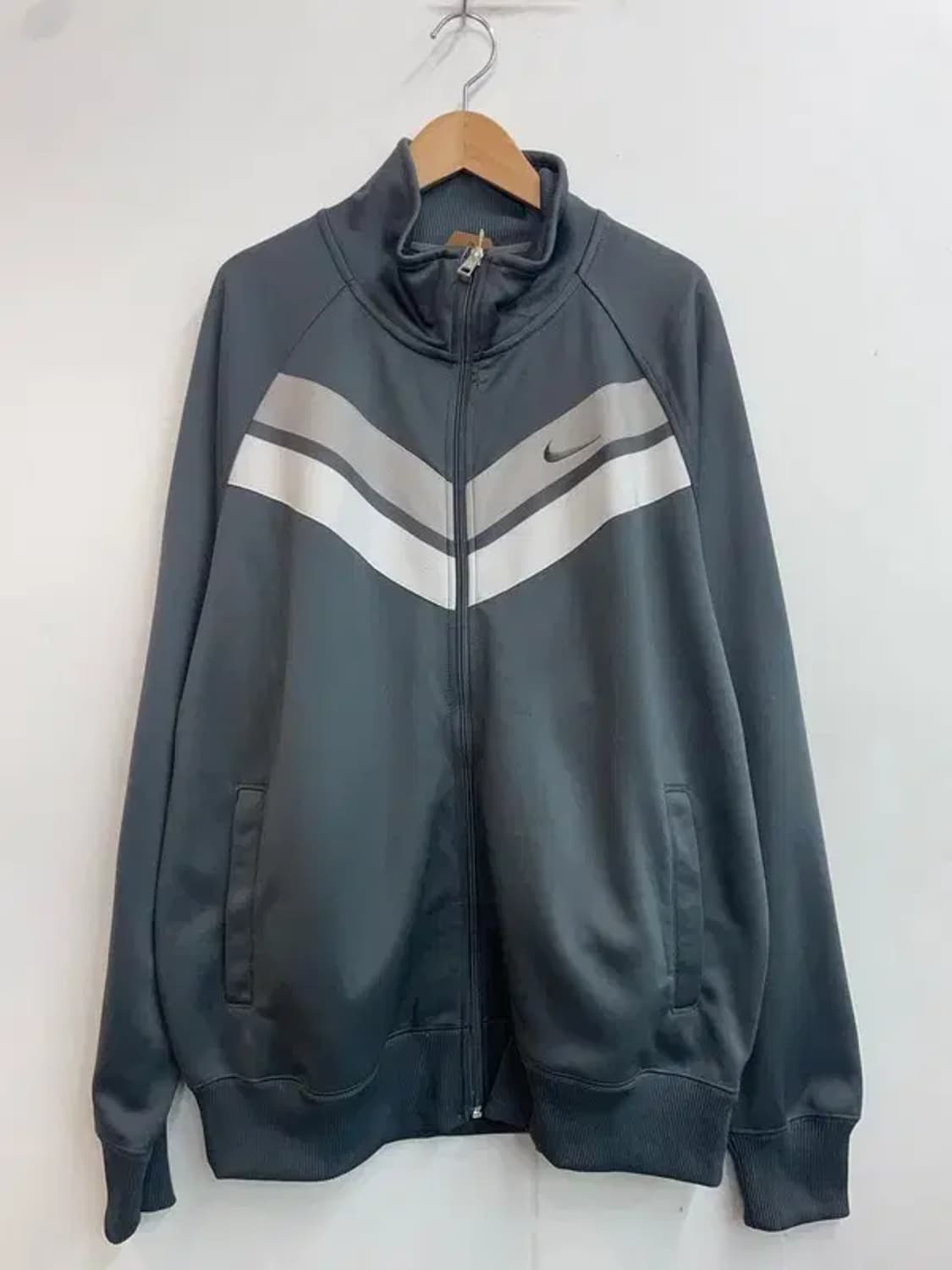 XL 나이키 남성용 라지 블랙 풀 집 트랙 재킷 그레이 상품이미지2