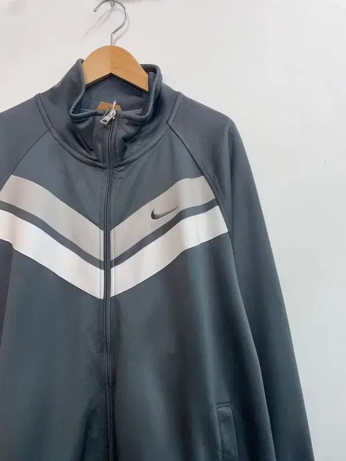 XL 나이키 남성용 라지 블랙 풀 집 트랙 재킷 그레이 상품이미지4