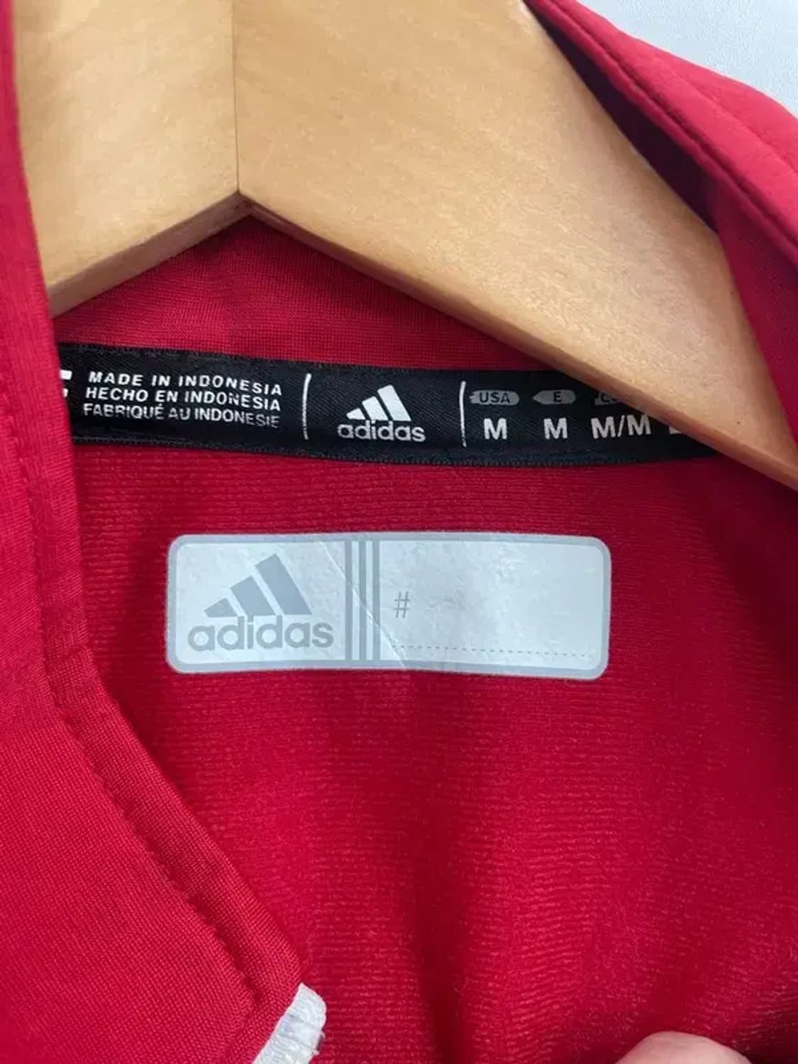 미디움 아디다스 삼선 코치 트레이닝탑 져지 레드 상품이미지5