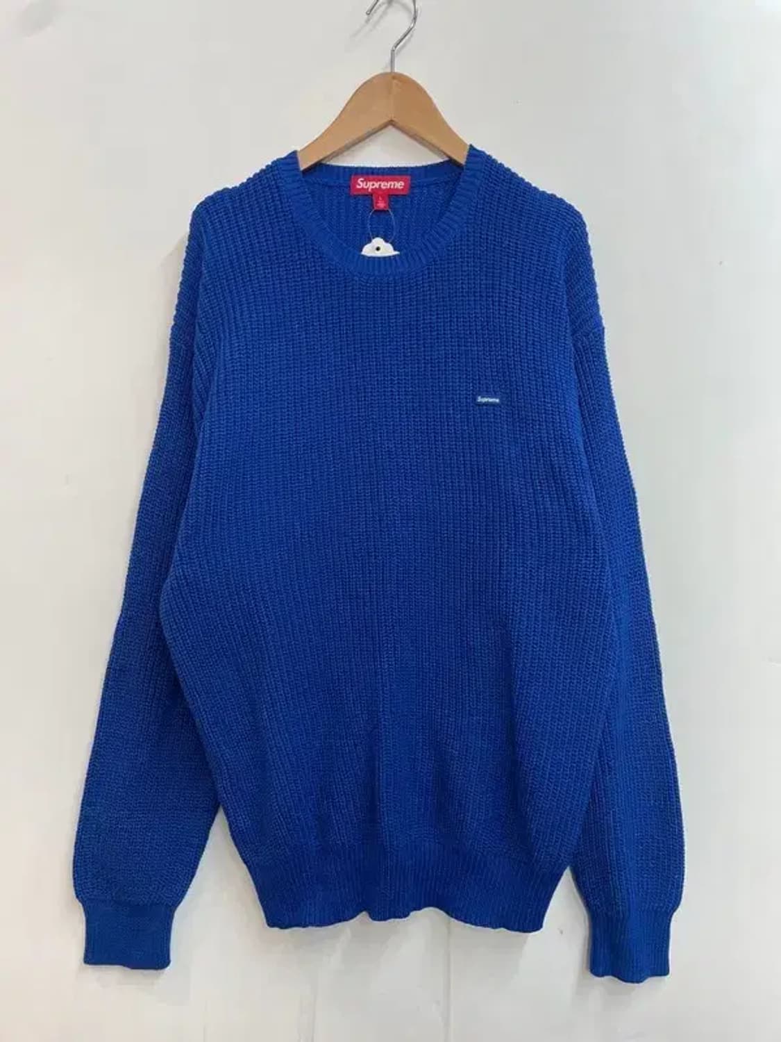 라지 슈프림 스몰 박스 립드 스웨터 로얄 블루 상품이미지2