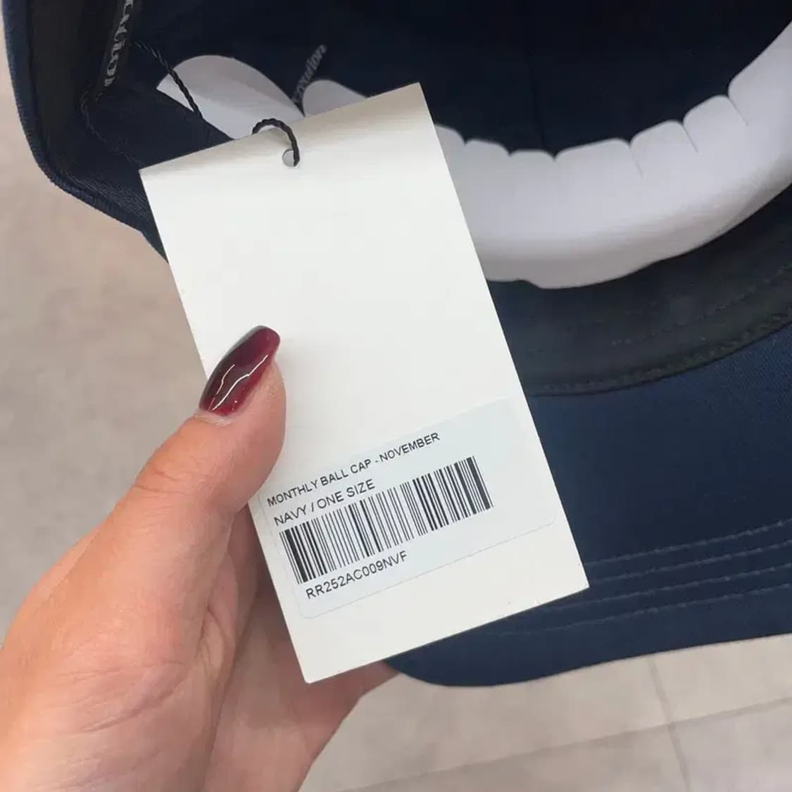 OS 새상품 레스트앤레크레이션 로고 코튼 볼캡 네이비 상품이미지8