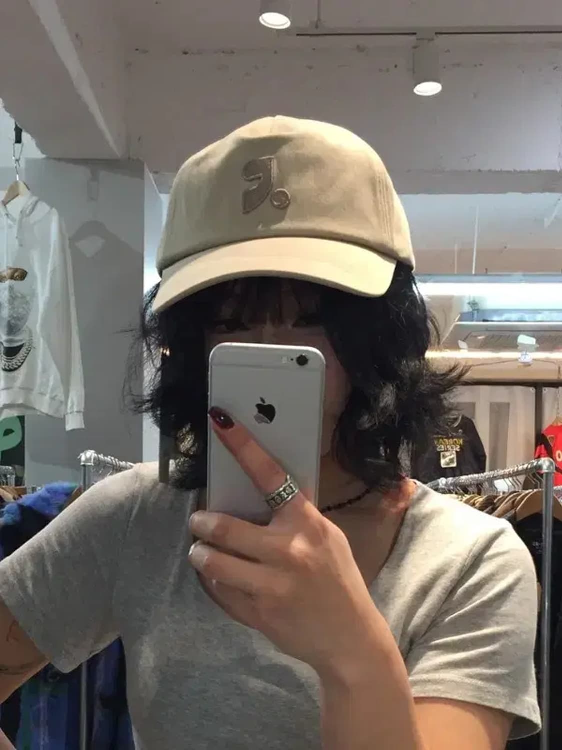 OS 새상품 레스트앤레크레이션 로고 코튼 볼캡 베이지 상품이미지1