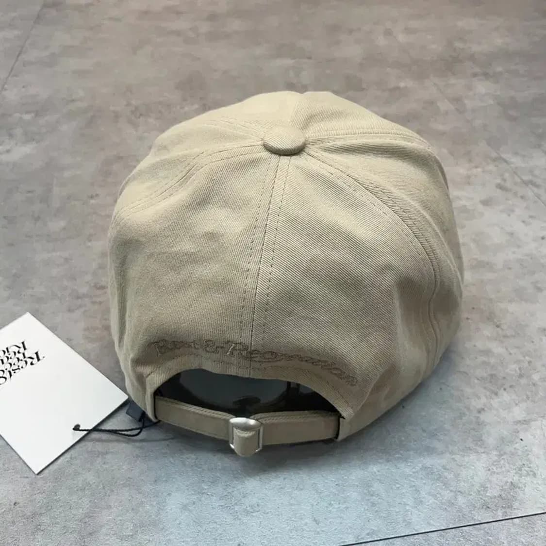 OS 새상품 레스트앤레크레이션 로고 코튼 볼캡 베이지 상품이미지3