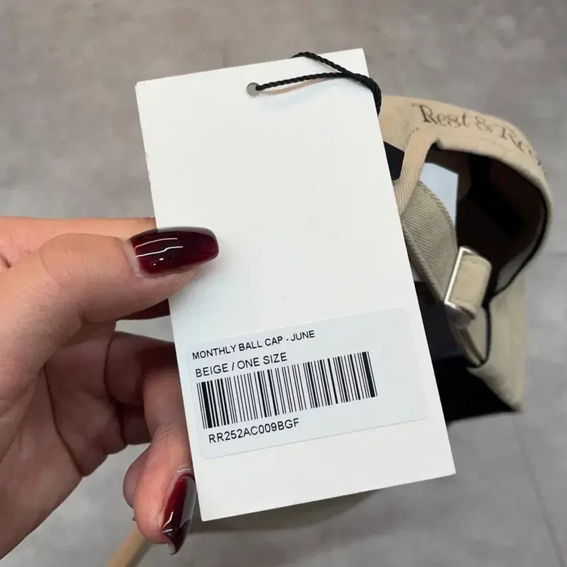 OS 새상품 레스트앤레크레이션 로고 코튼 볼캡 베이지 상품이미지8
