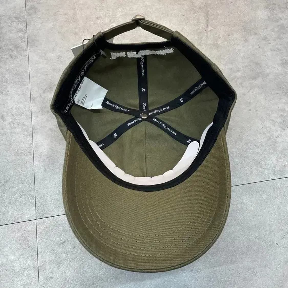 OS 새상품 레스트앤레크레이션 로고 코튼 볼캡 카키 상품이미지6