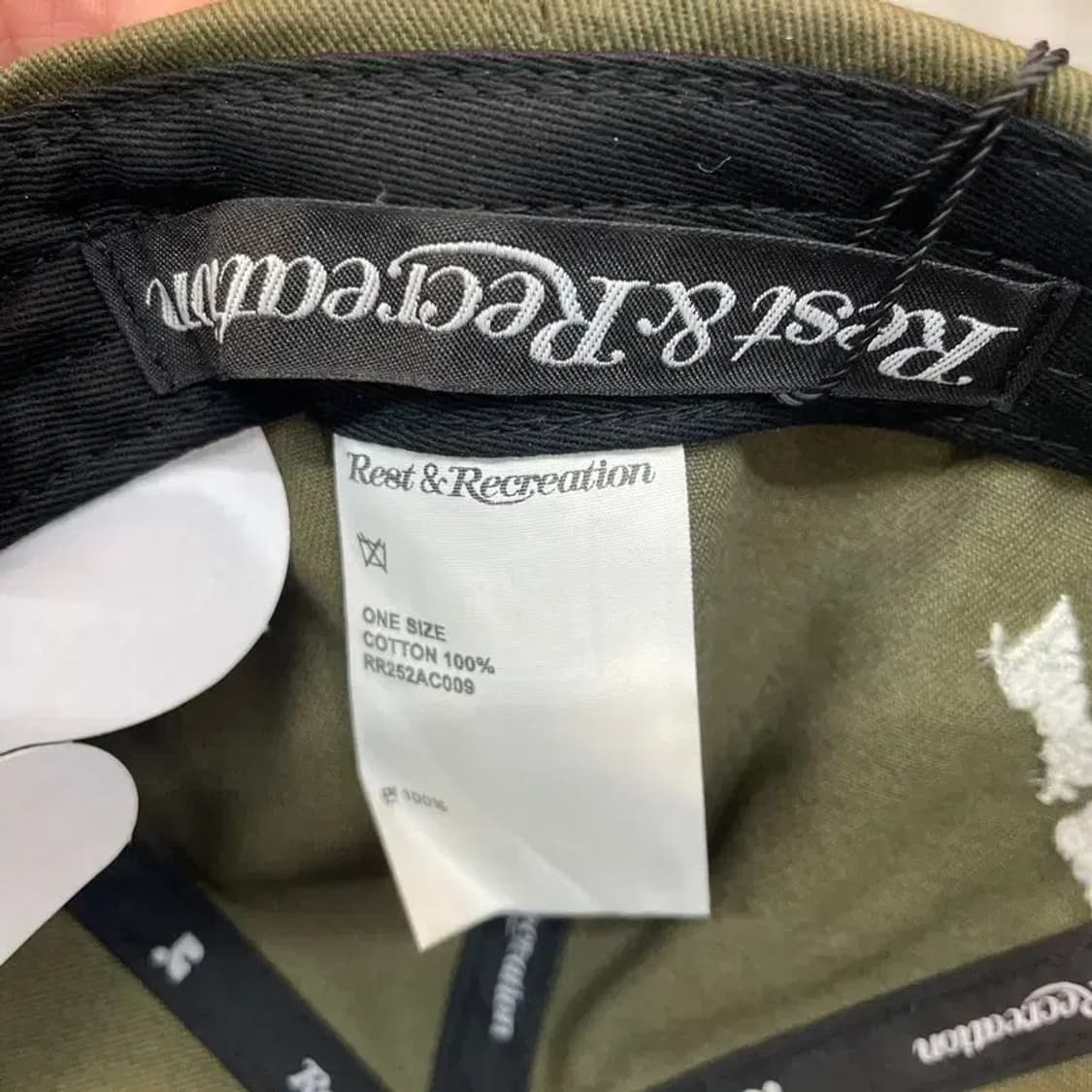 OS 새상품 레스트앤레크레이션 로고 코튼 볼캡 카키 상품이미지7
