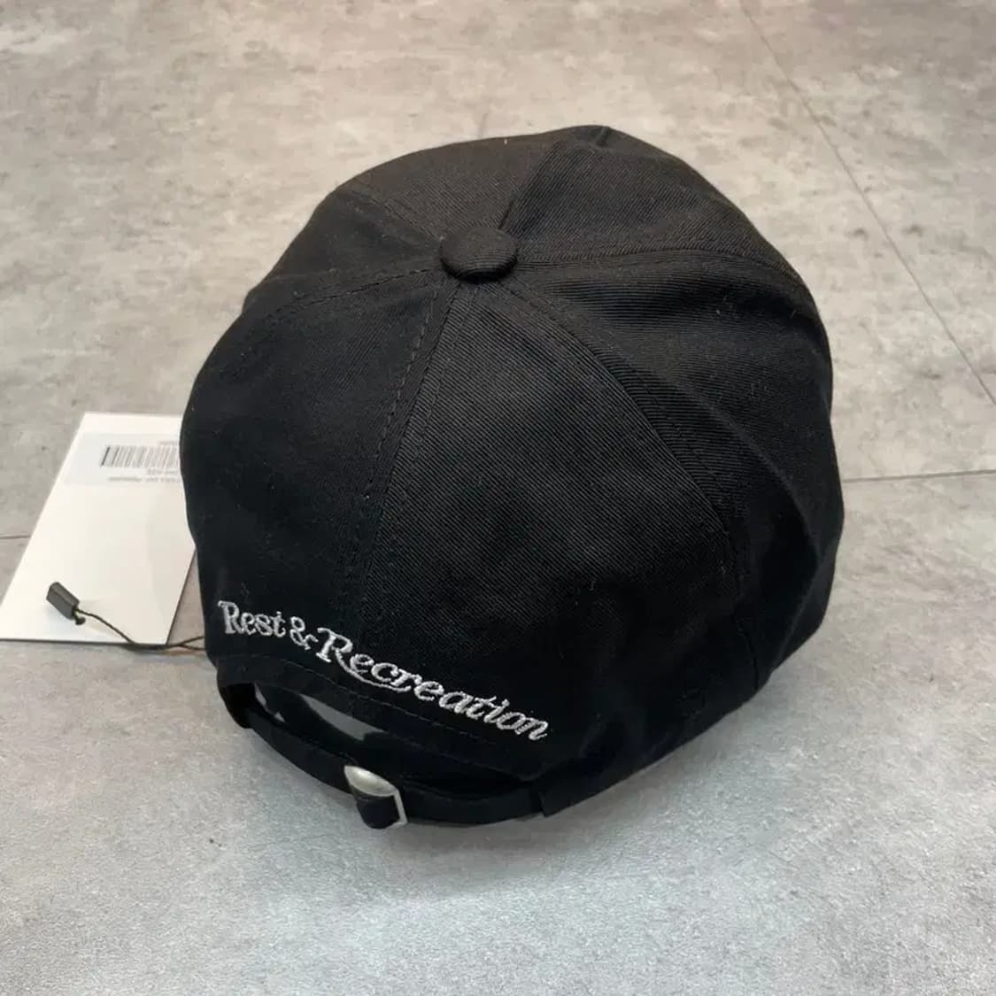 OS 새상품 레스트앤레크레이션 로고 코튼 볼캡 블랙 상품이미지3