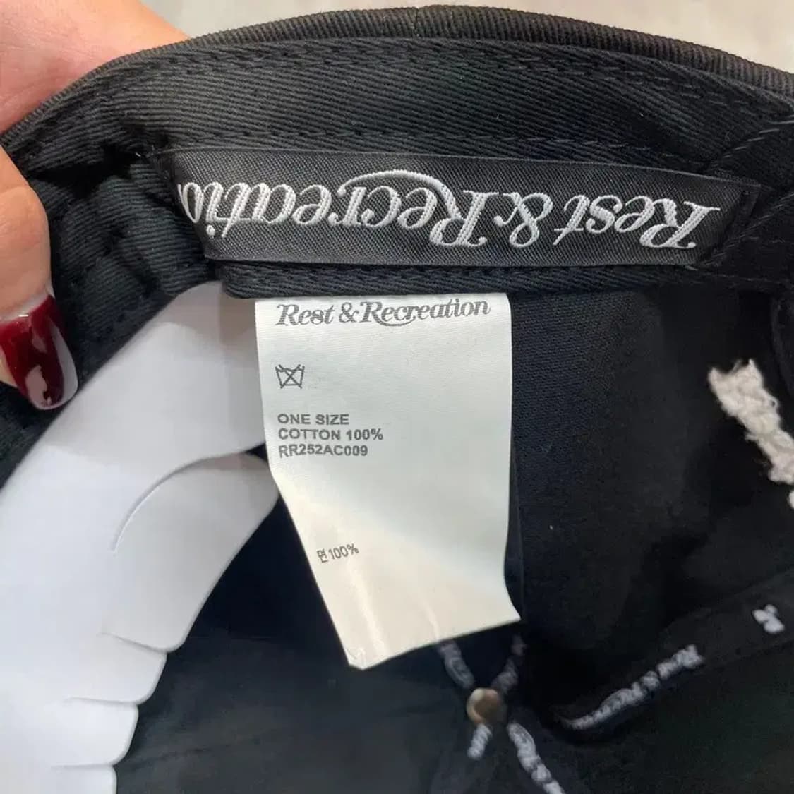 OS 새상품 레스트앤레크레이션 로고 코튼 볼캡 블랙 상품이미지7