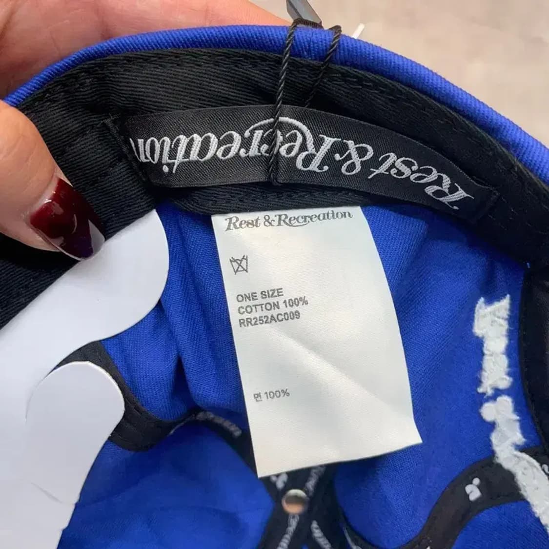 OS 새상품 레스트앤레크레이션 로고 코튼 볼캡 블루 상품이미지7