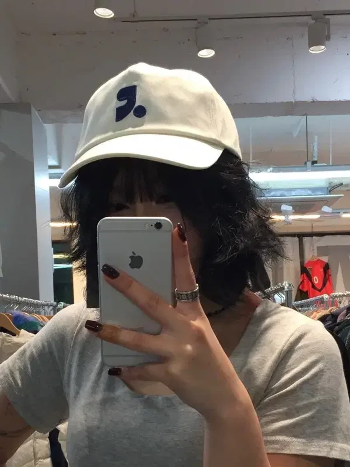 OS 새상품 레스트앤레크레이션 로고 코튼 볼캡 화이트 상품이미지1