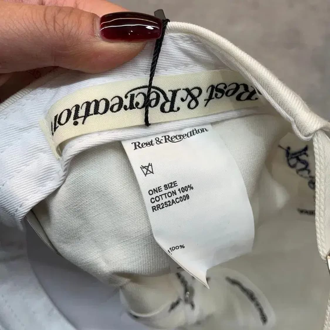 OS 새상품 레스트앤레크레이션 로고 코튼 볼캡 화이트 상품이미지7