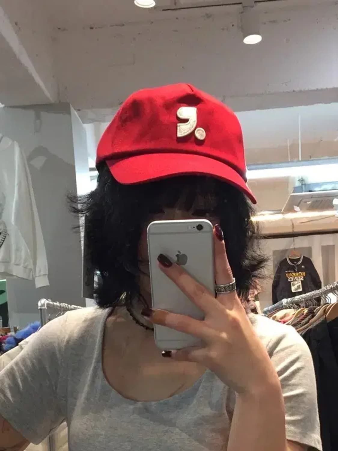 OS 새상품 레스트앤레크레이션 로고 코튼 볼캡 레드 상품이미지1