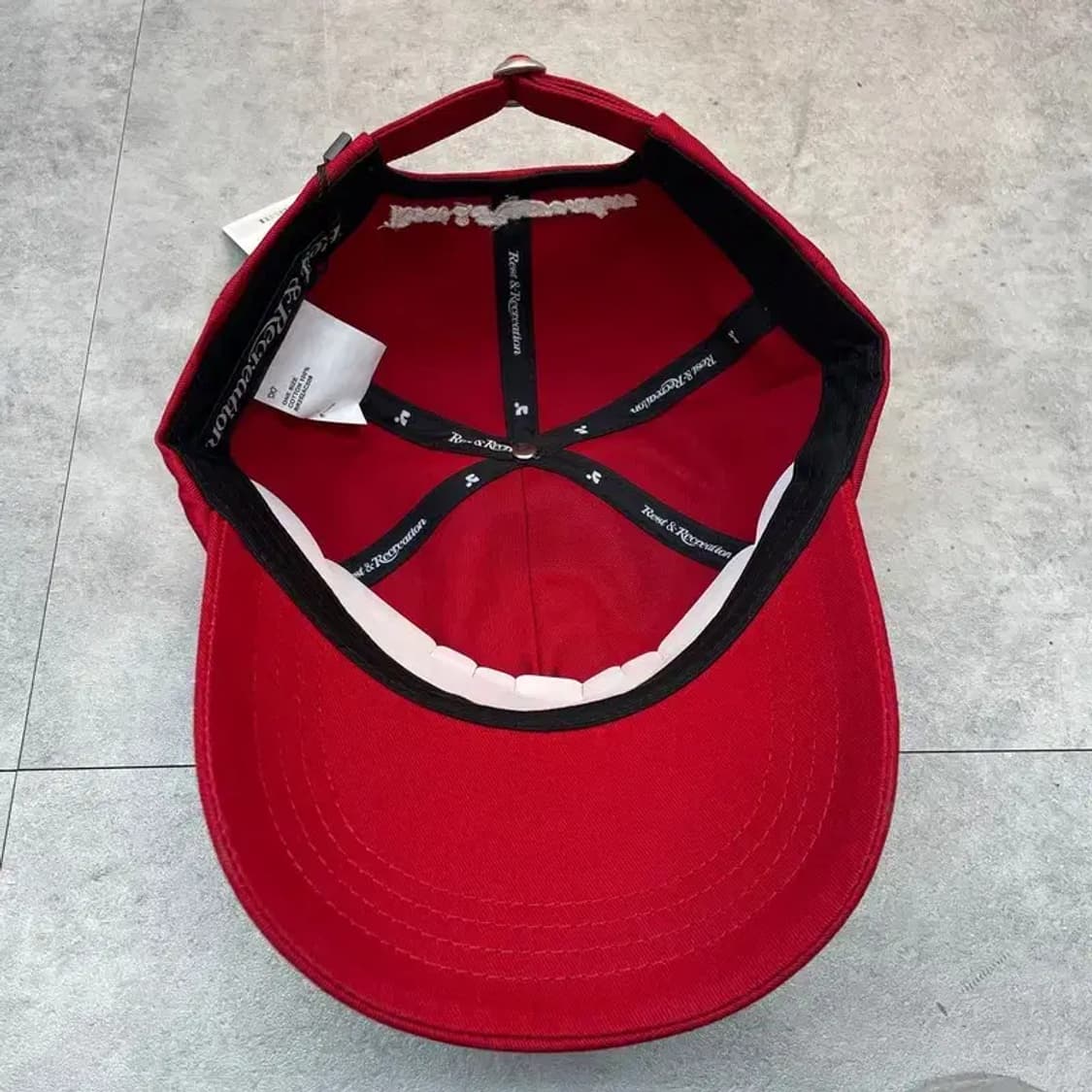 OS 새상품 레스트앤레크레이션 로고 코튼 볼캡 레드 상품이미지6