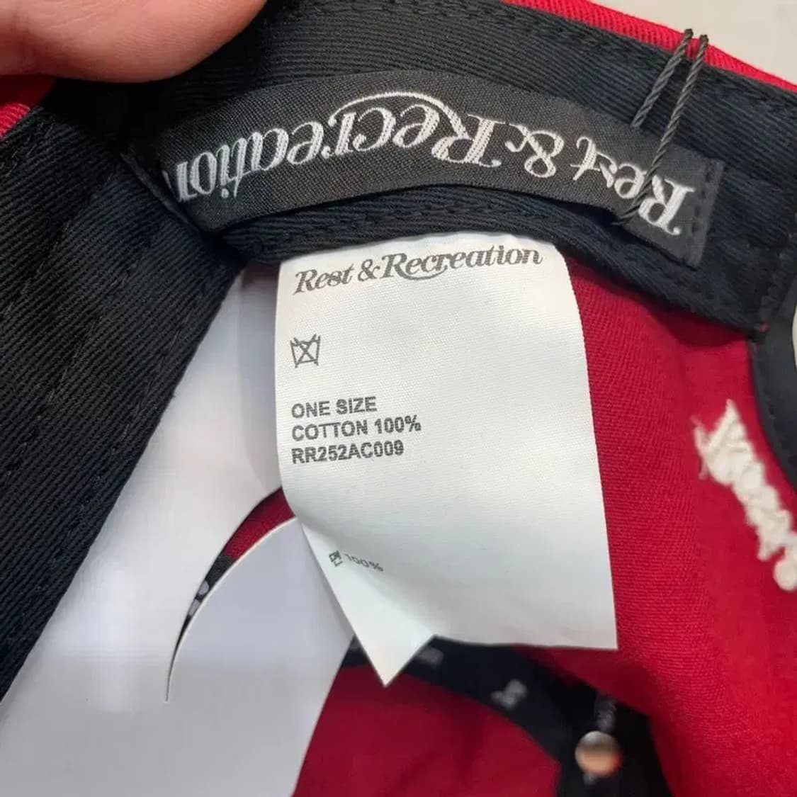 OS 새상품 레스트앤레크레이션 로고 코튼 볼캡 레드 상품이미지7