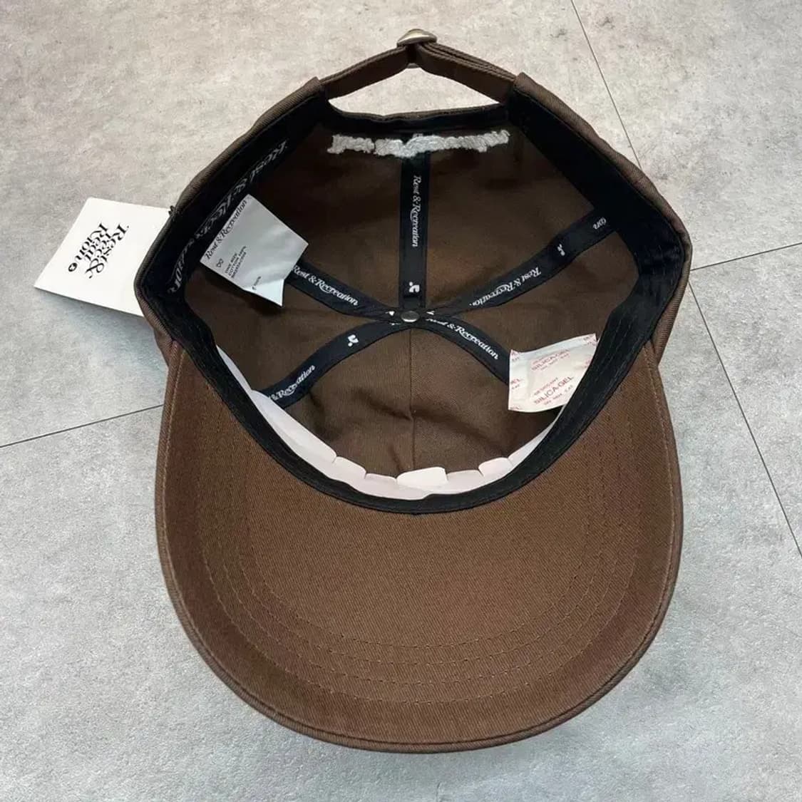 OS 새상품 레스트앤레크레이션 로고 코튼 볼캡 브라운 상품이미지6
